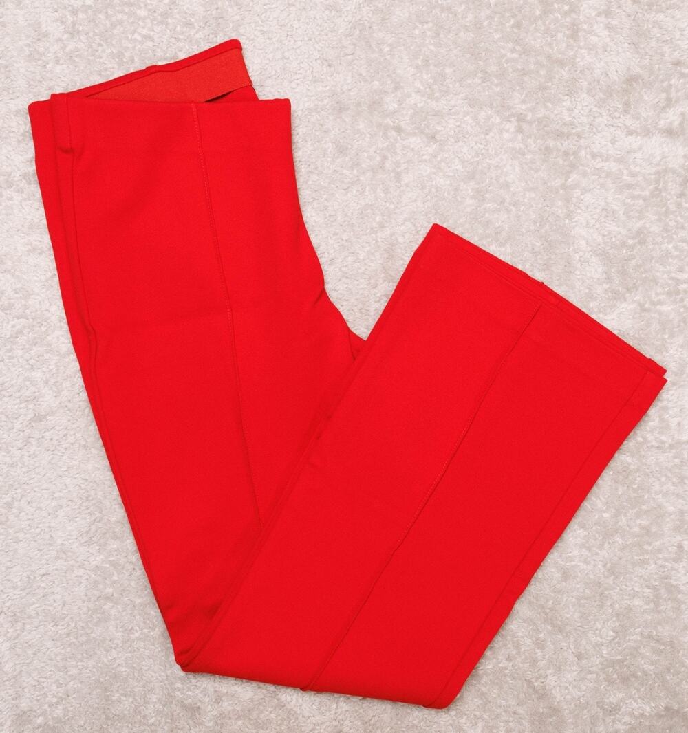 Gap Red Tomato Ponte Knit Crop Flare Pull On Pants Womens Size M NWT